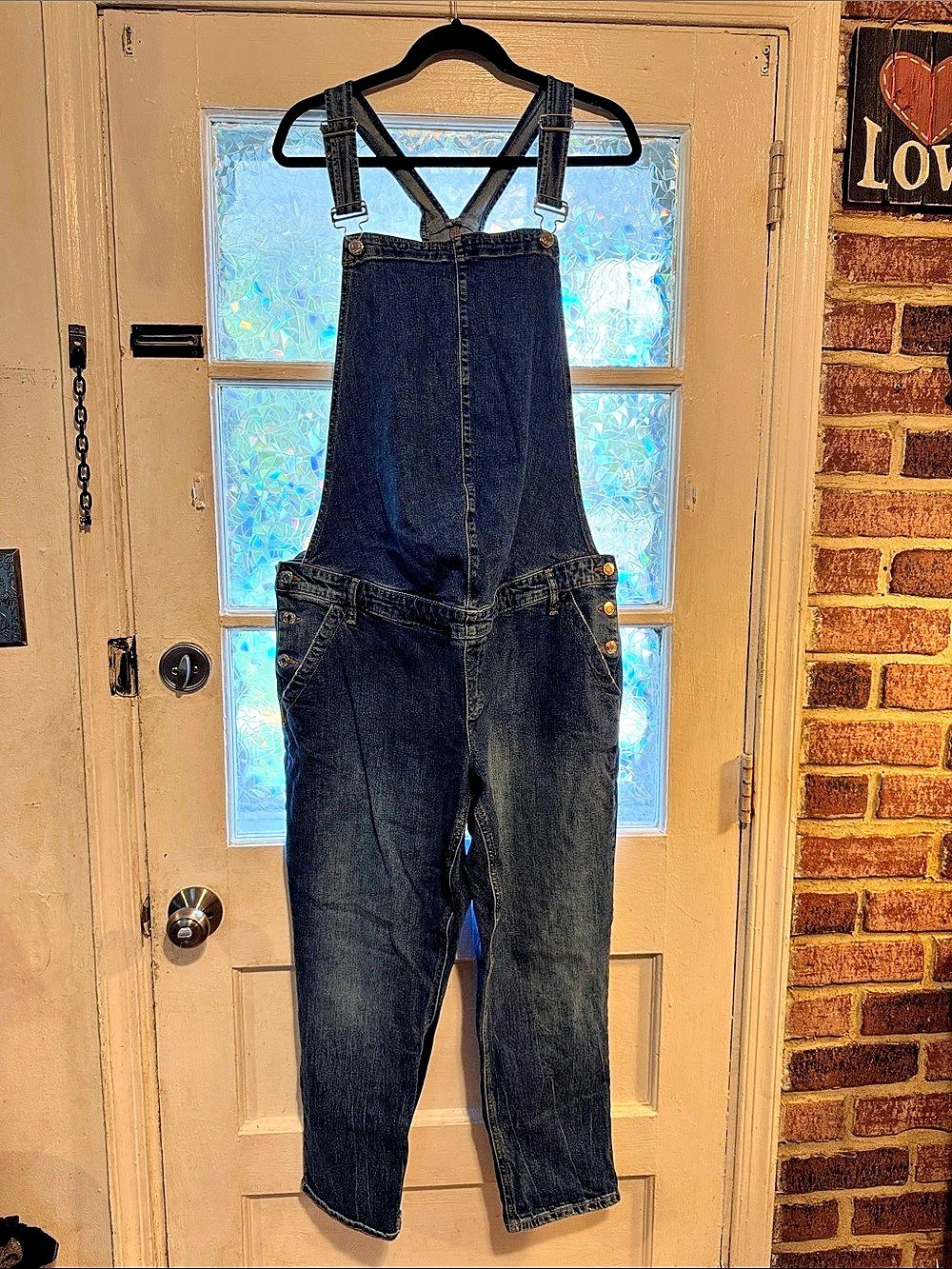 Gap Maternity Denim Overalls Blue XL